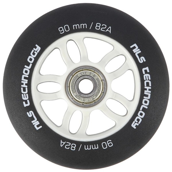 Колеса з підшипниками Nils Extreme PU 90x24 82A 4шт чорний матовий + ABEC-9 8шт