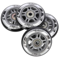 Колеса з підшипниками Nils Extreme PU 80x24 82A 4шт чорний + ABEC-9 8шт