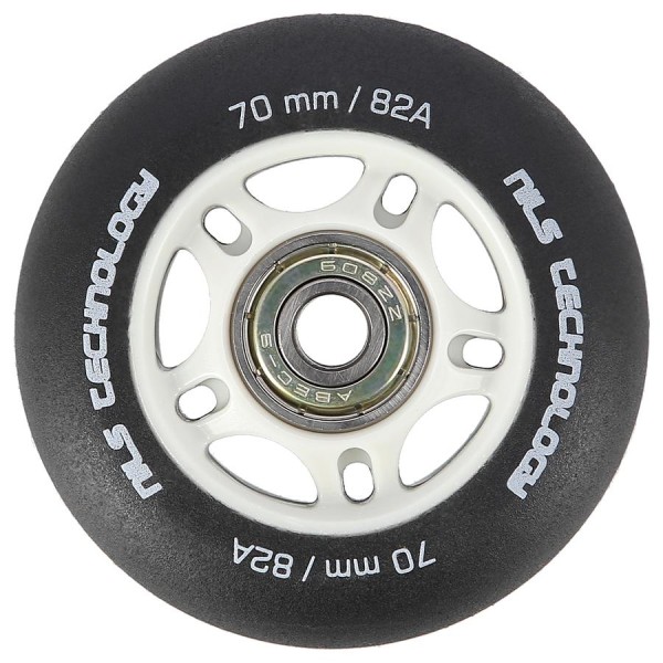 Колеса з підшипниками Nils Extreme PU 70x24 82A 4шт чорний матовий + ABEC-9 8шт