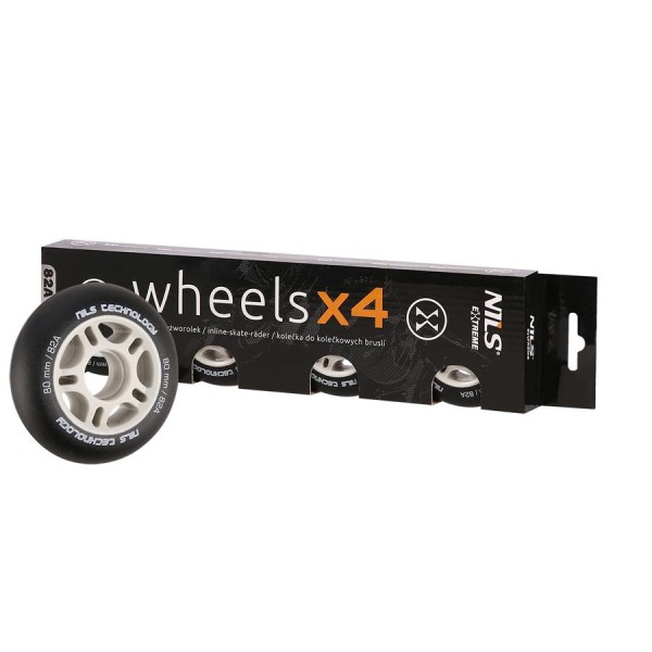 Колеса Nils Extreme PU 80x24 82A 4шт чорний матовий