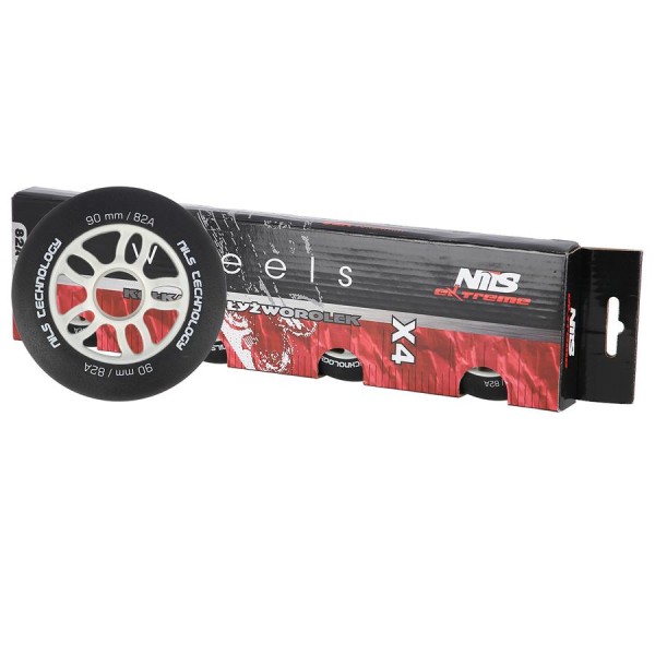 Колеса Nils Extreme PU 90x24 82A 4шт чорний матовий