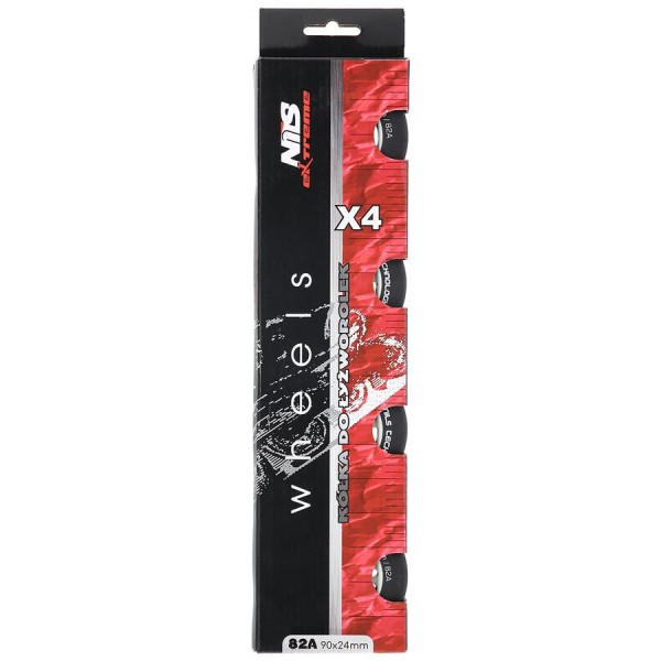 Колеса Nils Extreme PU 90x24 82A 4шт чорний матовий