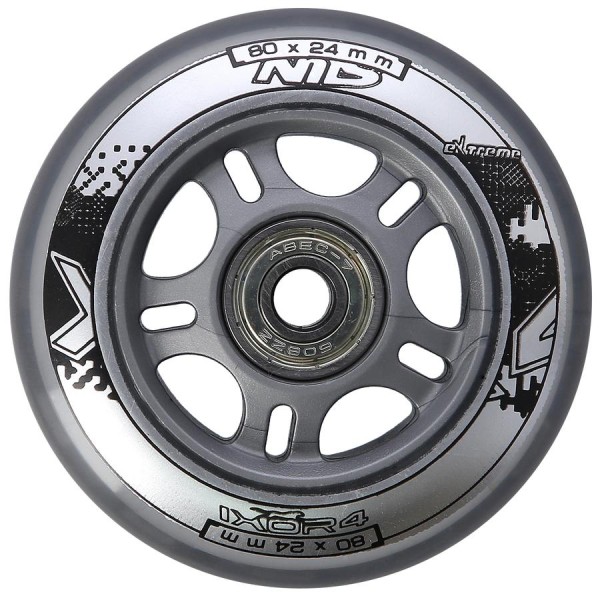 Колеса з підшипниками Nils Extreme PU 80x24 82A 4шт Clear N + ABEC-7 8шт