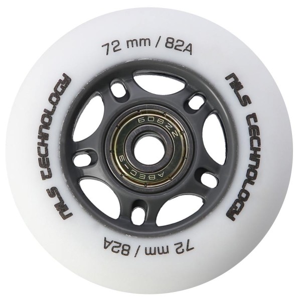 Колеса з підшипниками Nils Extreme PU 72x24 82A 4шт білий матовий + ABEC-9 8шт