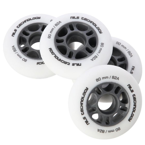 Колеса Nils Extreme PU 80x24 82A 4шт білий матовий