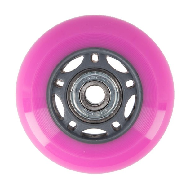 Колеса з підшипниками Nils Extreme PU 64x24 82A 4шт рожевий + ABEC-7 8шт