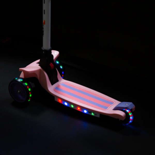 Самокат дитячий Nils Fun HLB10 LED рожевий
