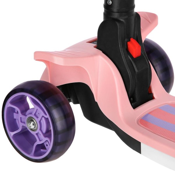 Самокат дитячий Nils Fun HLB10 LED рожевий