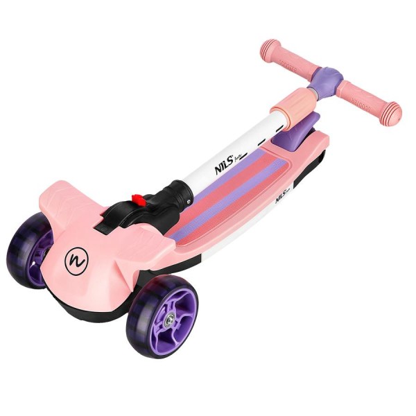 Самокат дитячий Nils Fun HLB10 LED рожевий
