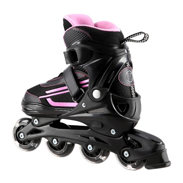 Дитячі роликові ковзани Nils Extreme NJ19803A LED розм. M 35-38 рожевий