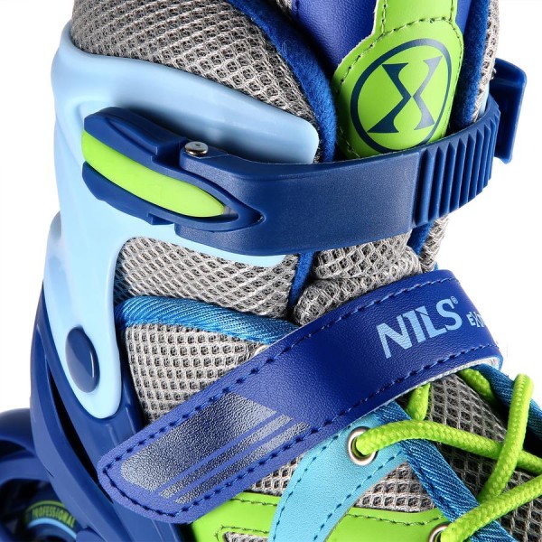 Дитячі роликові ковзани Nils Extreme NJ1828A розм. S 31-34 синьо-зелений