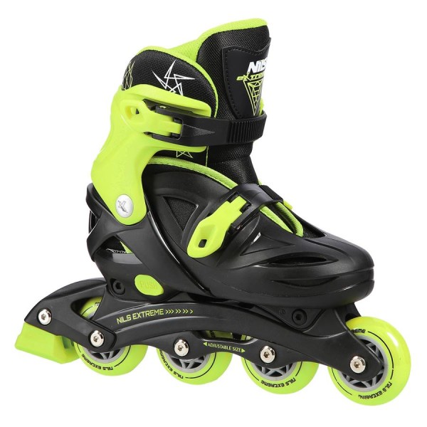 Дитячі роликові ковзани Nils Extreme NJ/NA0321A розм. M 31-35 чорно-лаймовий
