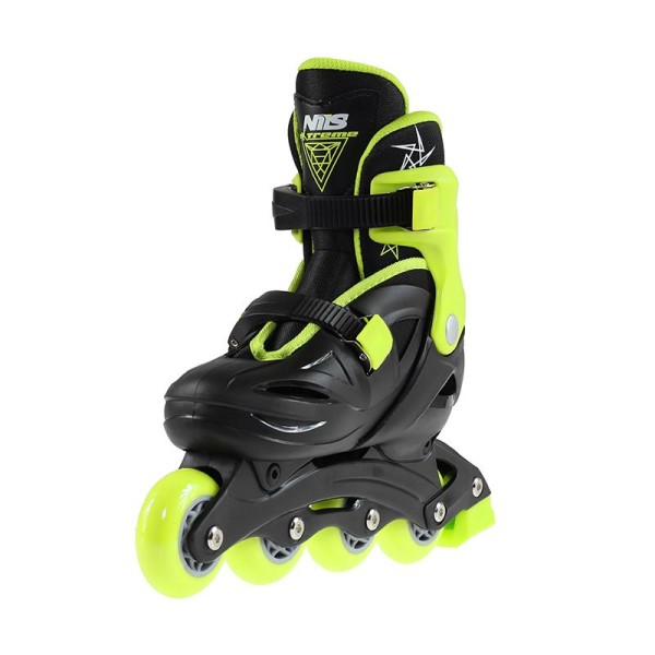 Дитячі роликові ковзани Nils Extreme NJ/NA0321A розм. M 31-35 чорно-лаймовий
