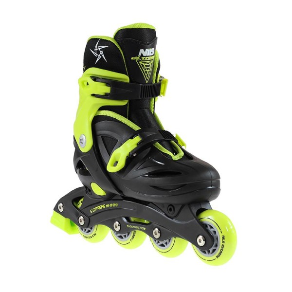 Дитячі роликові ковзани Nils Extreme NJ/NA0321A розм. M 31-35 чорно-лаймовий