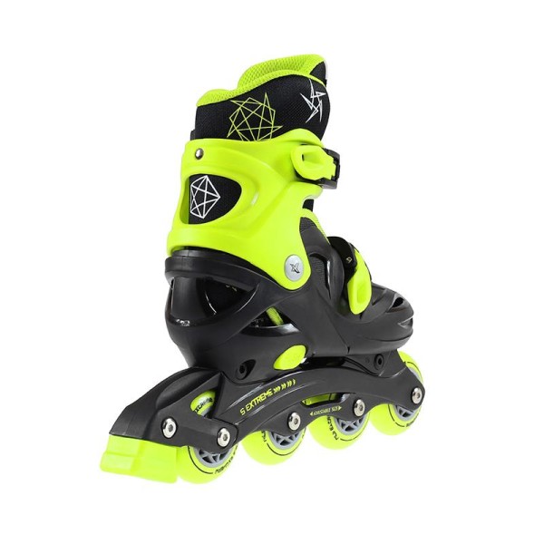 Дитячі роликові ковзани Nils Extreme NJ/NA0321A розм. M 31-35 чорно-лаймовий