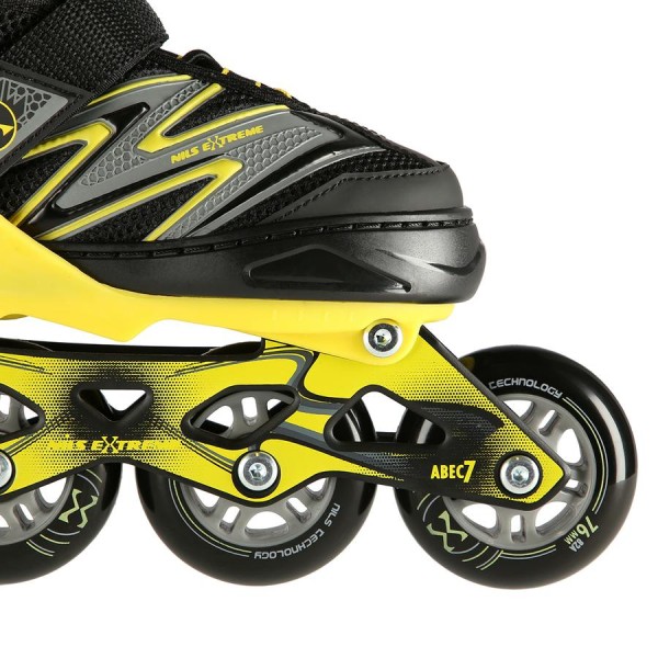 Роликові ковзани Nils Extreme NA11010 розм. S 31-34 чорно-жовтий