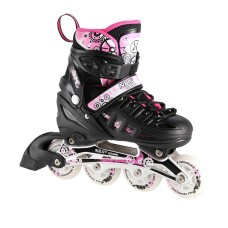 Роликові ковзани 2в1 Nils Extreme NH10905 LED роз. S 31-34 рожевий