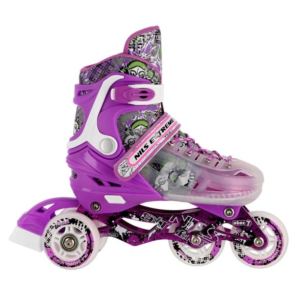 Роликові ковзани 2в1 Nils Extreme NH18122 розм. L 39-43 фіолетовий