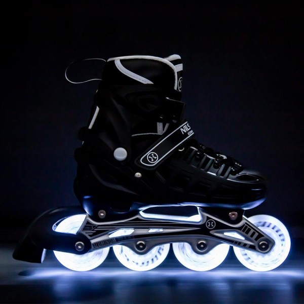 Роликові ковзани 2в1 Nils Extreme NH10905 LED розм. S 31-34 чорний