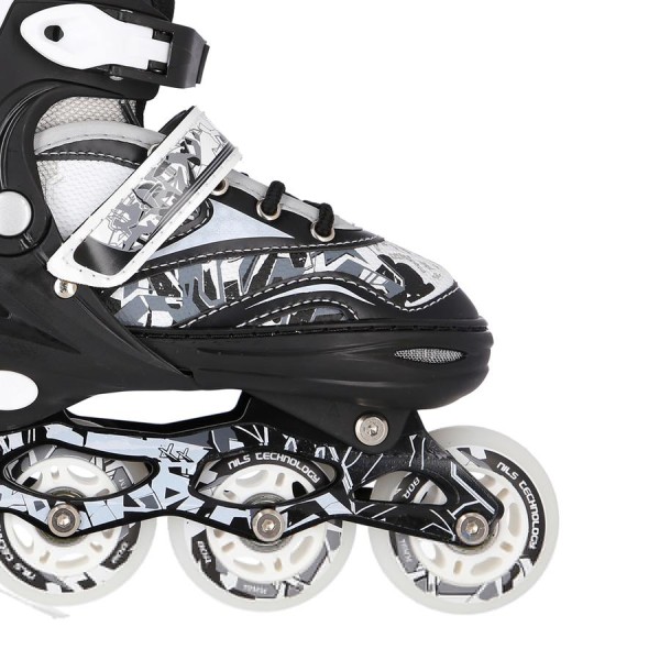 Роликові ковзани 2в1 Nils Extreme NH10927A розм. M 35-38 чорний 