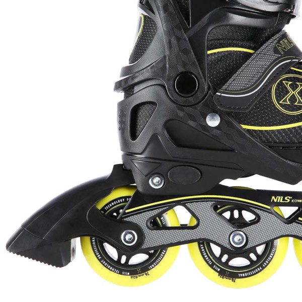 Роликові ковзани Nils Extreme NA11008 розм. L 39-42 чорно-жовтий