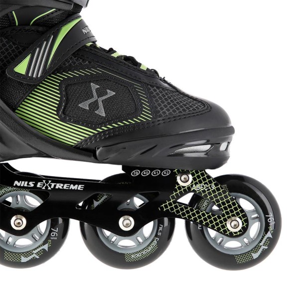 Роликові ковзани Nils Extreme NA9080 розм. L 39-42 чорно-зелений
