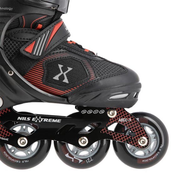 Роликові ковзани Nils Extreme NA9080 розм. L 39-42 чорно-червоний