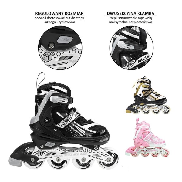 Роликові ковзани Nils Extreme NA1123A розм. L 39-42 GOLD