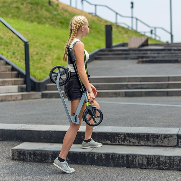 Самокат з ремнем Nils Extreme HM210 сірий