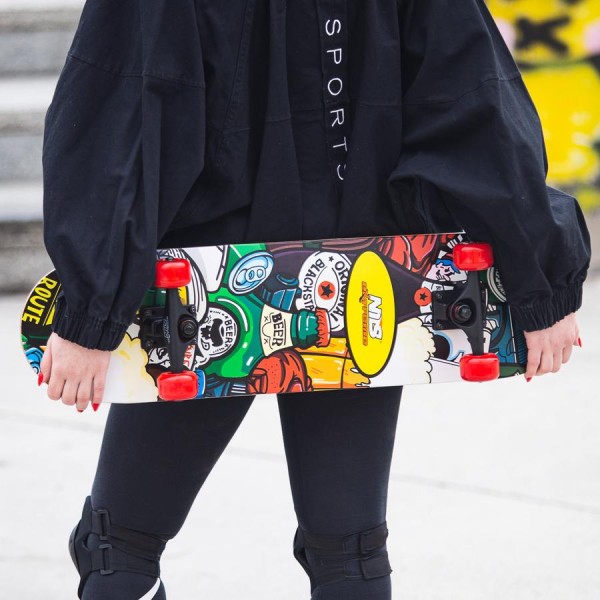 Скейтборд Nils Extreme CR3108SA Color Worms 1