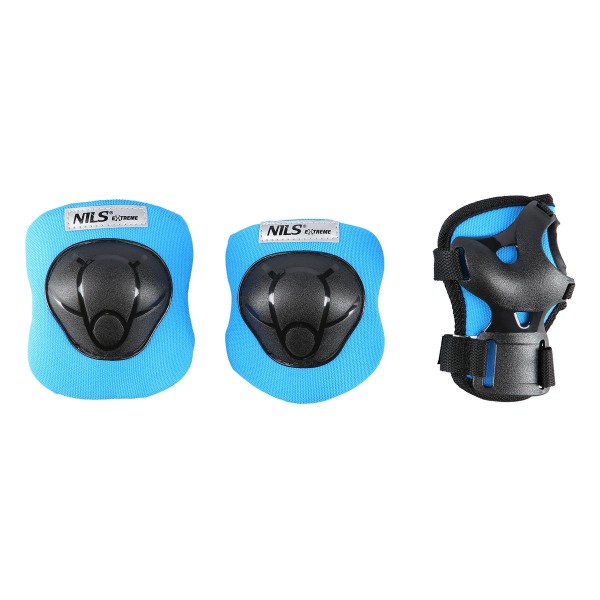 Шолом та набором захисту Nils Extreme MTW01+H210, розм. S, синій 