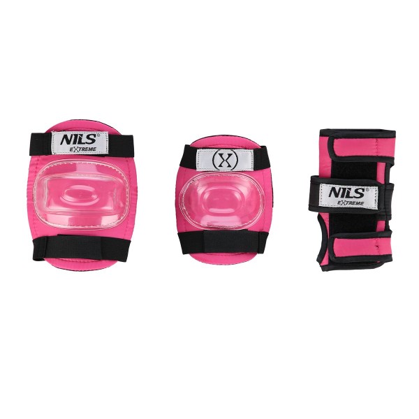 Захисний шолом з набіром захисту Nils Extreme розм. S MR290+H230, рожевий