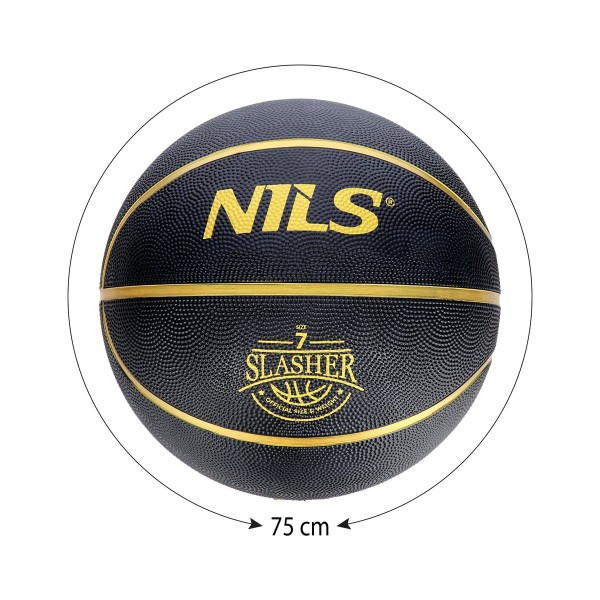 Баскетбольний м'яч Nils NPK270 Slasher 7, чорний