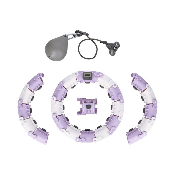 Хула-хуп з обважнювачем та лічильником FH05 фіолетовий/сірий