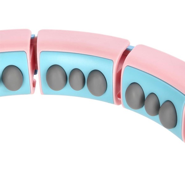 Хула-хуп з обважнювачем та лічильником FH06 синій/рожевий + пояс для схуднення