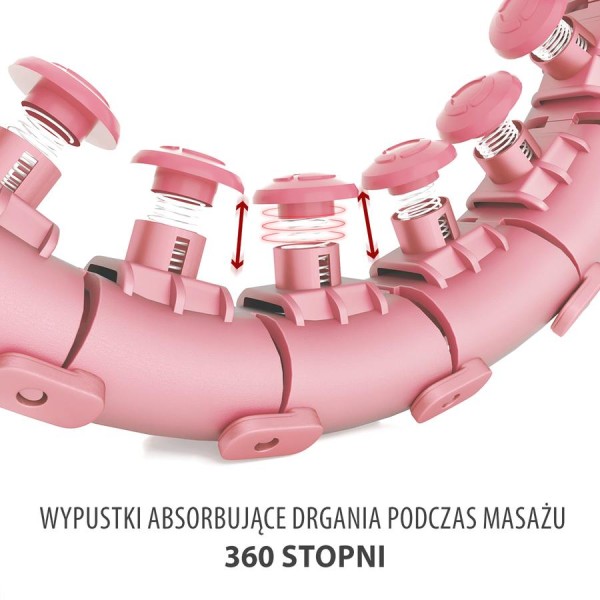 Хула-хуп з обважнювачем HMS HHW01 рожевий та поясом для схуднення