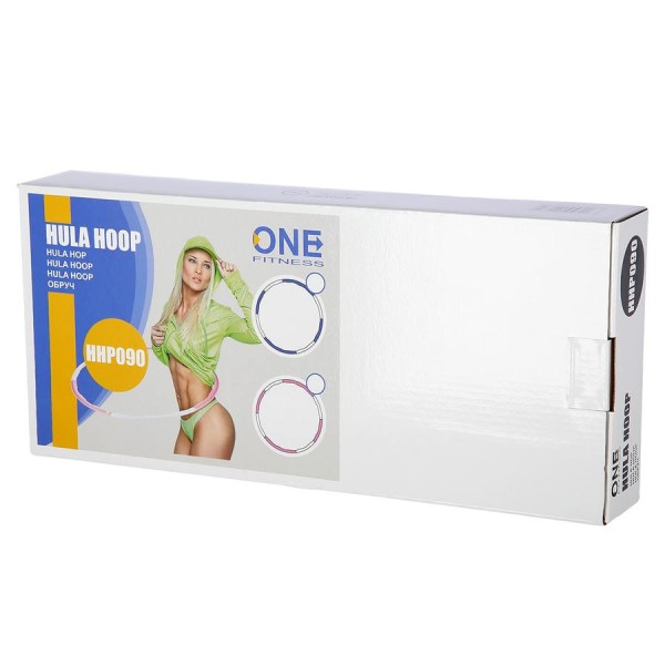 Хула-хуп 0,4кг 90см One Fitness HHP090 рожево-білий