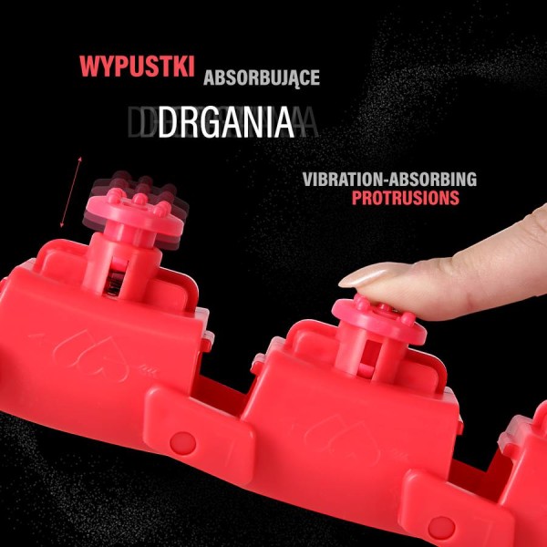 Хула-хуп з обважнювачем One Fitness OHA01 50-104 см, червоний + пояс для схуднення