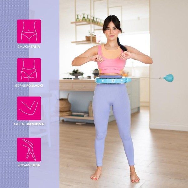 Хула-хуп з обважнювачем та лічильником FH06 синій