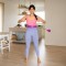 Хула-хуп з обважнювачем One Fitness OHA01 50-104 см, фіолетовий + пояс для схуднення