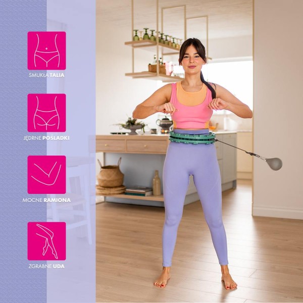 Хула-хуп з обважнювачем та лічильником FH03 зелений