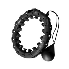 Хула-хуп з масажними виступами та обважнювачем One Fitness OHA01 50-104 см, чорний