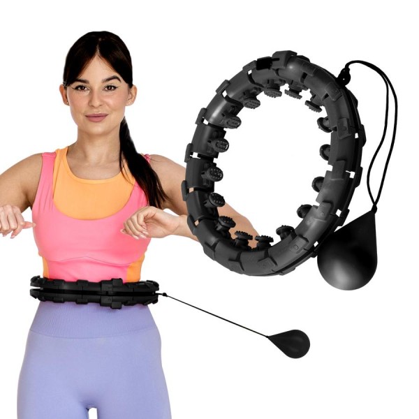 Хула-хуп масажний з обважнювачем One Fitness OHA01 чорний