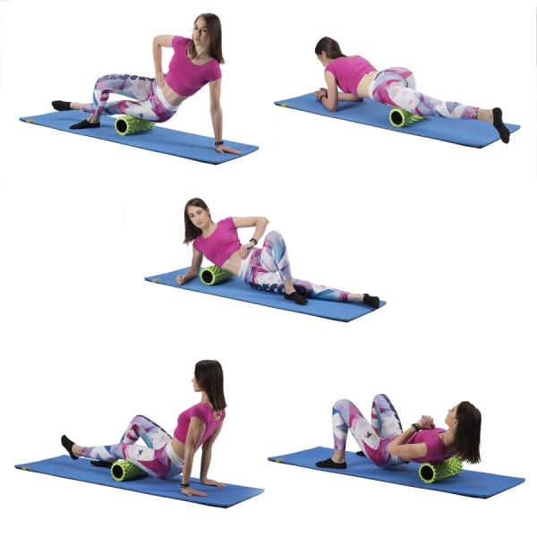 Масажний ролик HMS FS103 зелений 33см