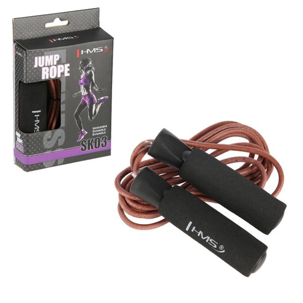 Скакалка шкіряна HMS SK03 JUMP ROPE