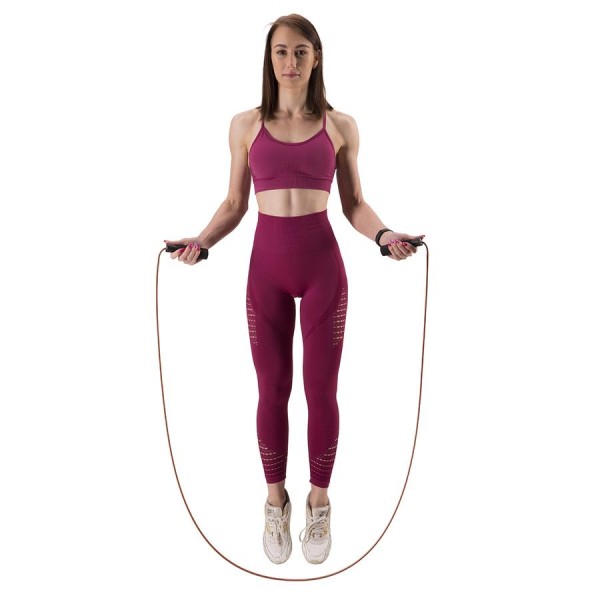 Скакалка шкіряна HMS SK03 JUMP ROPE