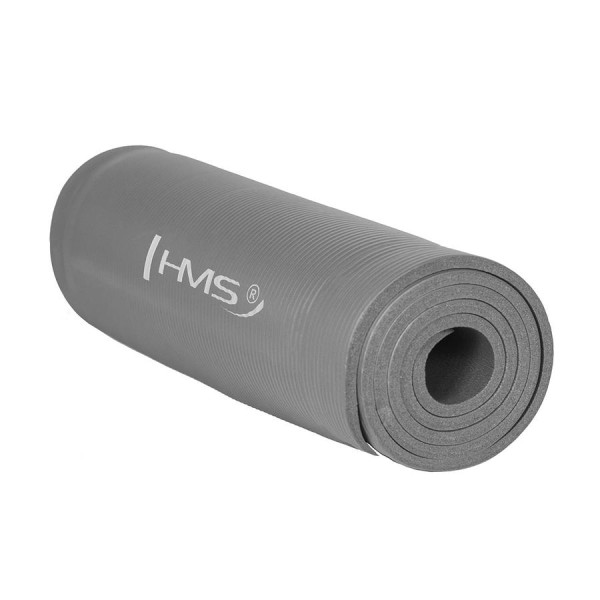 Килимок для йоги 183х61см 10мм HMS YM03, сірий