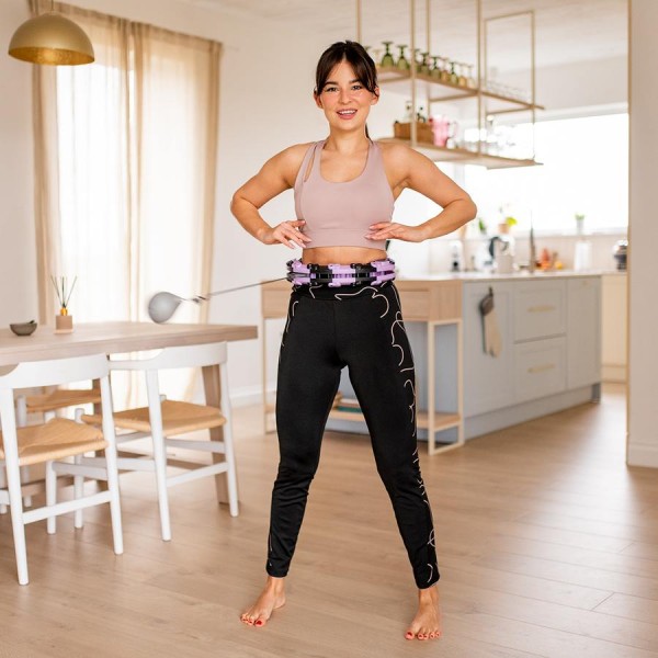 Хула-хуп з обважнювачем та лічильником FH03 фіолетовий/чорний