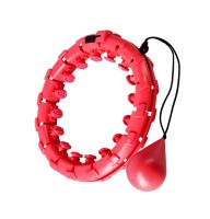 Хула-хуп з масажером та обважнювачем One Fitness OHA01 50-104 см, червоний