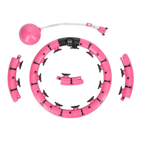 Хула-хуп з обважнювачем та лічильником FH07 світло-рожевий